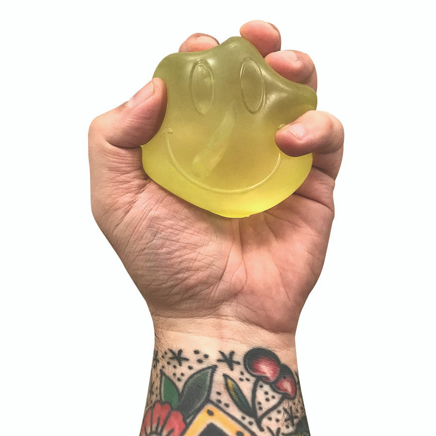 Happy face squishy close-up
